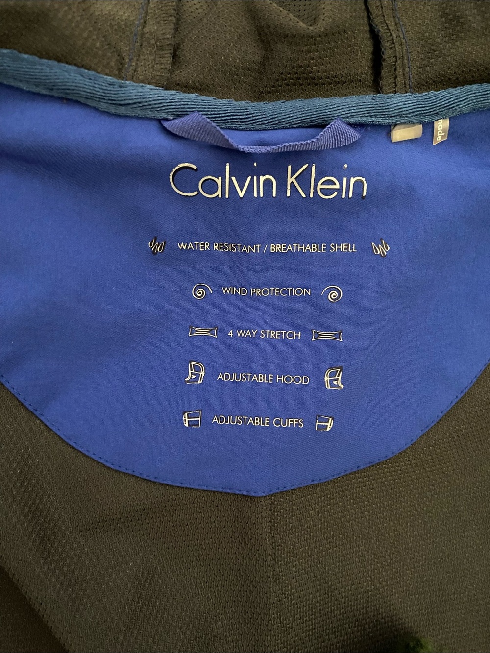 Calvin Klein All Weather Blue Hooded Women's Raincoat - Medium P - Picture 6 of 6